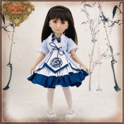 Tenue Robe Bleu et Blanc poupée Girls of the Orient 36 Cm - Ruby Red