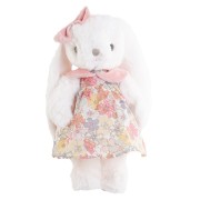 Peluche Lapin Claudia Robe grandes fleurs 40 cm - Bukowski