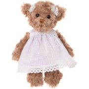 Peluche Ours Hedvig Robe blanche 25 cm - Bukowski