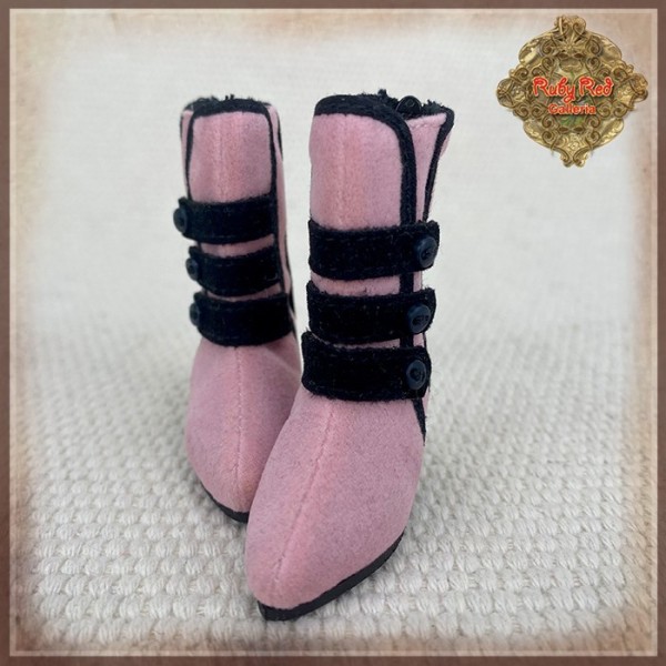 Chaussures bottes noires et roses pour InMotion Girls 30 cm