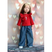 Tenue Estelle pour Poupée Zwergnase 50 Cm - Magda Dolls Creations