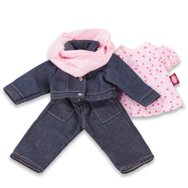 Ensemble Combo Jeans et fleurs pour Poupée 45-50 cm - Götz
