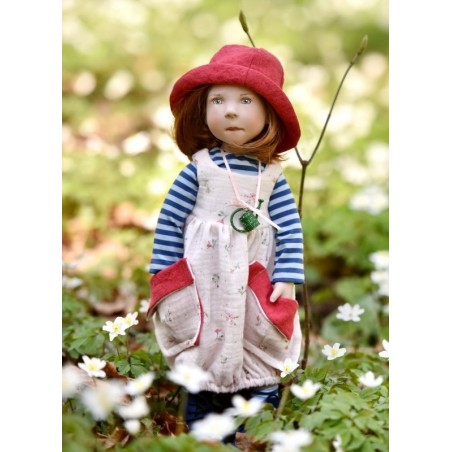 Vêtement Pour Poupée Zwergnase 45 Cm - Tenue Laine Tissu Fait Main, Neuf
