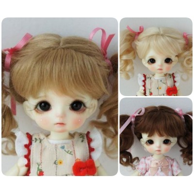Perruque Mohair Cuivre pour Boneka Monday