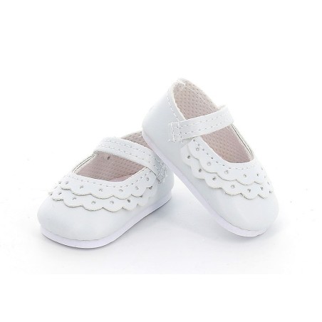 Ballerines blanches dentelle à bride pour Poupée Finouche - Petit Collin Ballerines blanches dentelle à bride pour Poupée Finouche - Petit Collin