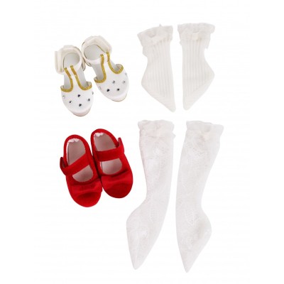 Set de deux Paires de Chaussures rouges blanches pour Fashion Friends Ruby Red