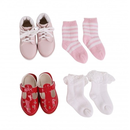 Set 2 paires de Chaussures chic et sportives Precious Siblies Ruby Red Set 2 paires de Chaussures chic et sportives Precious Siblies Ruby Red