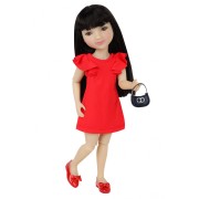 Vêtement Robe rouge et sac noir Reddy Go Fashion Friends Ruby Red