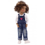Vêtement salopette jeans Dungaree Day Fashion Friends Ruby Red