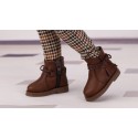 Bottines en cuir brun Violette pour Fashion Friends Ruby Red