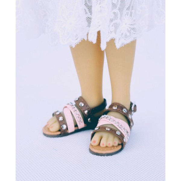 Iris brown sandals for Fashion Friends Ruby Red