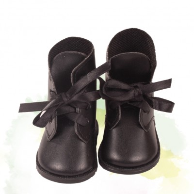 Black lace-up boots for Götz doll 50 cm