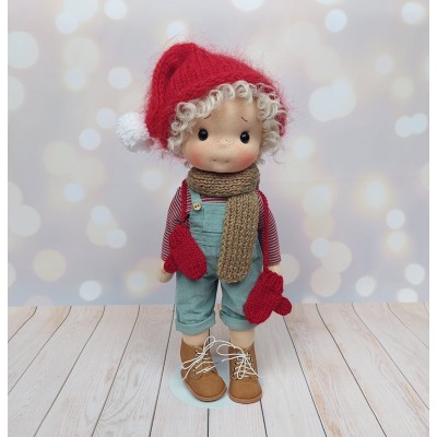 Noël Inspiration Poupée Waldorf 38 cm - Art 'n Doll