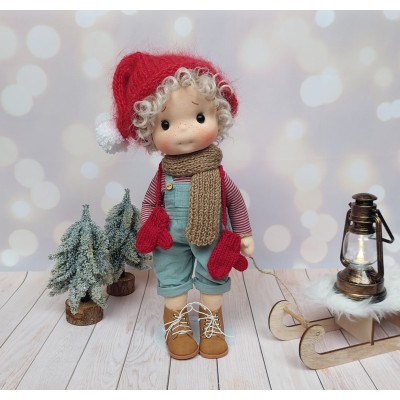 Organic Cotton Christmas Doll 38 cm - Art 'n Doll
