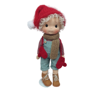Poupée Noël en Coton Bio 38 cm - Art 'n Doll