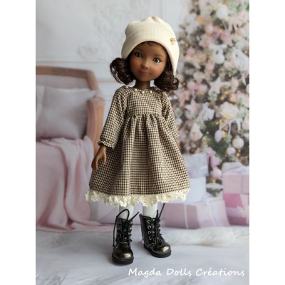 Tenue Lila-Blanche pour poupée Siblies - Magda Dolls Creations