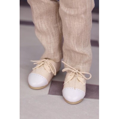 Julien Lace-up Beige Shoes for Fashion Friends Ruby Red