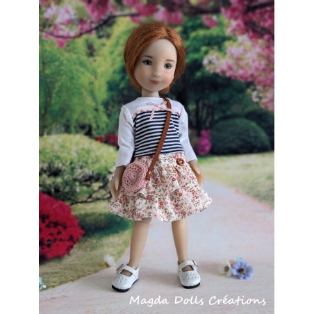 Tenue Baies Roses pour poupée Siblies - Magda Dolls Creations Tenue Baies Roses pour poupée Siblies - Magda Dolls Creations