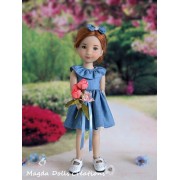 Tenue Bleu Tendre pour poupée Siblies - Magda Dolls Creations