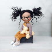 Poupée articulée Colette Coton Bio - Art 'n Doll