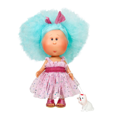 Mia bleuet articulée Cotton et son chien - Edition 2024 - Nines d'Onil