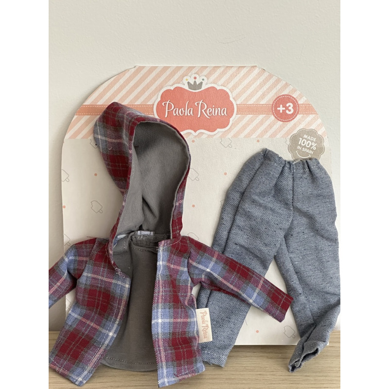 Tenue Fait Main Pour Poupée Paola Reina 32 Cm – Laine Et Tissu – Fabriqué France