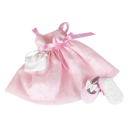 Set Robe grise et Sac rouge pour Poupée 42-50 Cm 