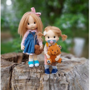 Duo Poupées articulées Jojo et Misty Coton Bio - Art and Doll