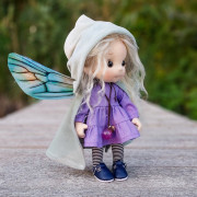 Petite Poupée articulée Talisman Amethyst Fairy Coton Bio - Art and Doll