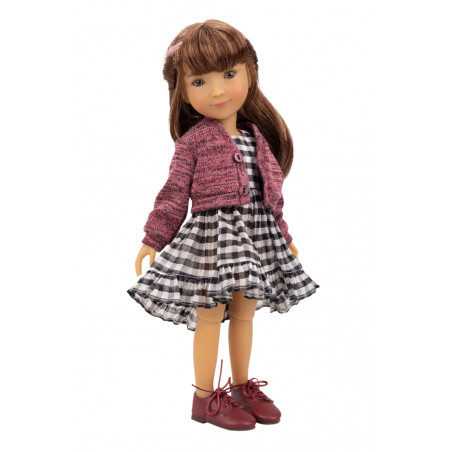 Gingham Girl pour Poupée Siblies - Ruby Red Gingham Girl pour Poupée Siblies - Ruby Red