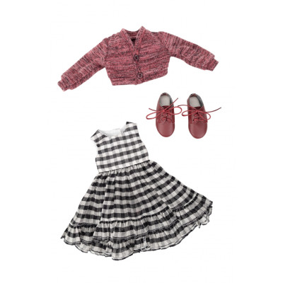 Gingham Girl pour Poupée Siblies - Ruby Red