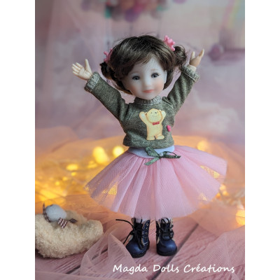 Tenue Léa-Rose pour poupée Ten Ping