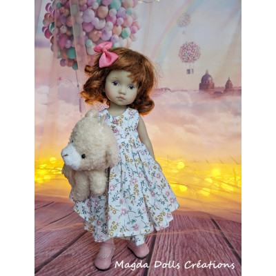 Tenue Adèle-Rose pour poupée Boneka