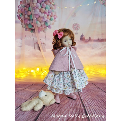 Tenue Adèle-Rose pour poupée Boneka