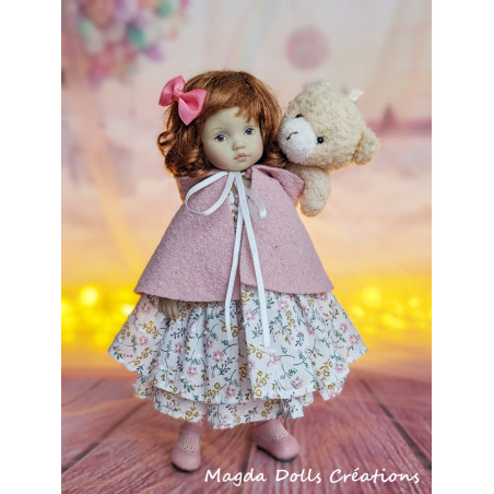 Tenue Adèle-Rose pour poupée Boneka - Magda Dolls Creations Tenue Adèle-Rose pour poupée Boneka - Magda Dolls Creations