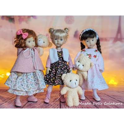Tenue Adèle-Rose pour poupée Boneka