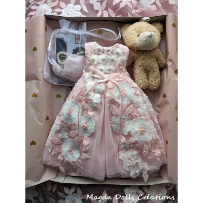 Raspberry Macaron Party Outfit for Fashion Friends Doll