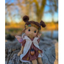 Small Articulated Doll Talisman Oak Fairy Organic Cotton - Art and Doll