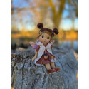 Small Articulated Doll Talisman Oak Fairy Organic Cotton - Art and Doll