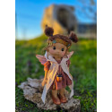Small Articulated Doll Talisman Oak Fairy Organic Cotton - Art and Doll