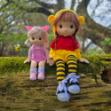 Winie and Mini Organic Cotton Articulated Dolls Duo - Art and Doll