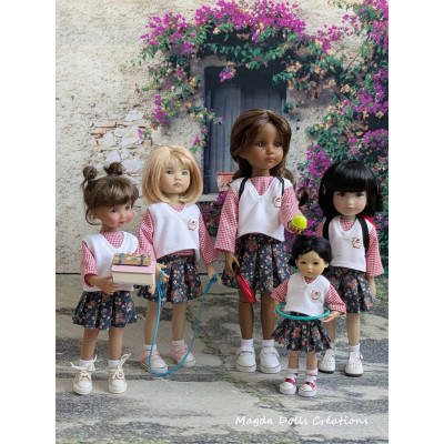 Tenue L'école du petit Chaperon rouge pour poupée Little Darling