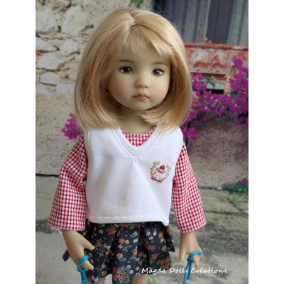 Tenue L'école du petit Chaperon rouge pour poupée Little Darling