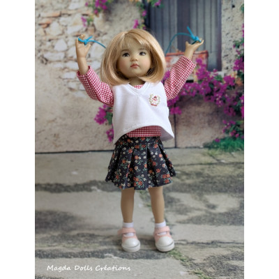 Tenue L'école du petit Chaperon rouge pour poupée Little Darling