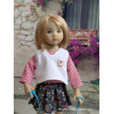 Tenue L'école du petit Chaperon rouge pour poupée Little Darling