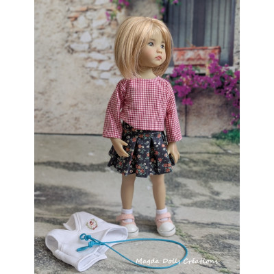 Tenue L'école du petit Chaperon rouge pour poupée Little Darling