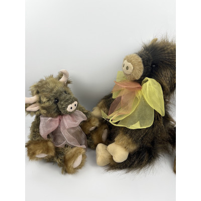 Duo Vaches Hilltop et Prairie - Charlie Bears Peluche