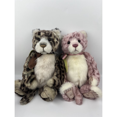 Duo Léopards Plumo Flapdoodle et Fiddle Faddle - Charlie Bears Peluche