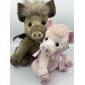 Duo Sanglier Hogwash et Cochon Pigasus - Charlie Bears Peluche