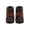 Boots bruns bicolores à noeud pour Mori Lolli